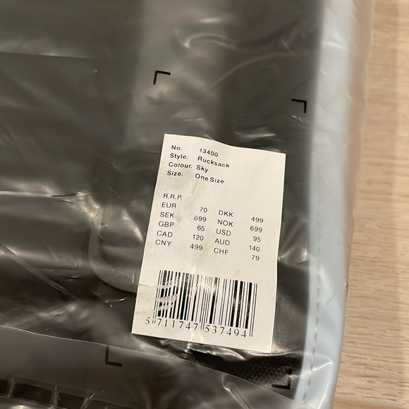 NWT Rains Rucksack Sky Color Backpack - Picture 5 of 5